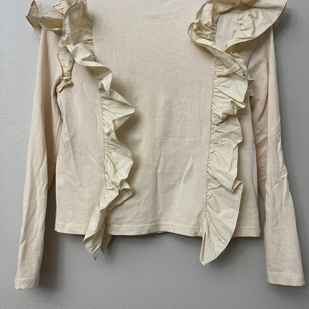 English Factory Cream Ruffle Top XS - Picture 3 of 3